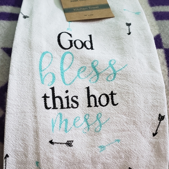 Mabelle Home Collection, set of 5, Cotton, Inspire Saying Kitchen Towels - Picture 3 of 7